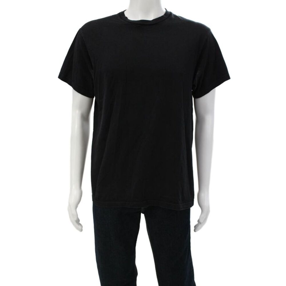 John Elliott Mens Black Basic T-Shirt 100% Cotton Crew Neck Size M